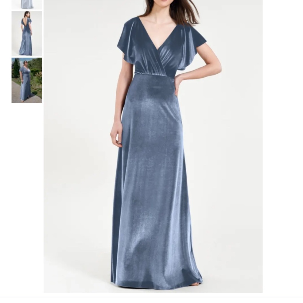 Jenny Yoo Ellis Velvet Dress - Bluestone